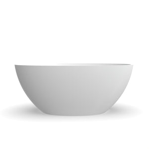 55 Inch Freestanding Solid Surface Soaking Bathtub