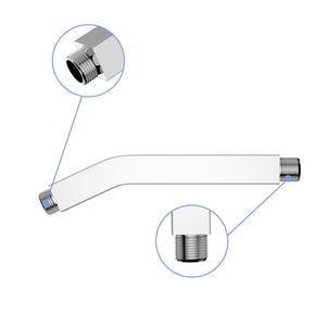 Elegant 6" Shower Arm With Flange, Stainless Steel Construction For Rain Shower Heads