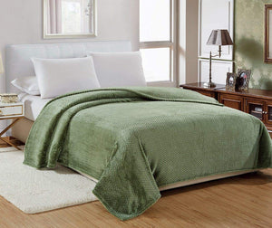Decor&More Home Essentials Popcorn Textured Microplush Blanket