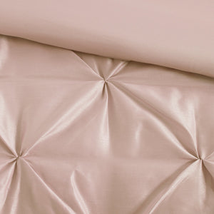 7-Piece Full 100% Polyester Pieced Pleated Tufted Comforter Set