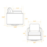 Thornfield Upholstered Square Swivel Accent Chair