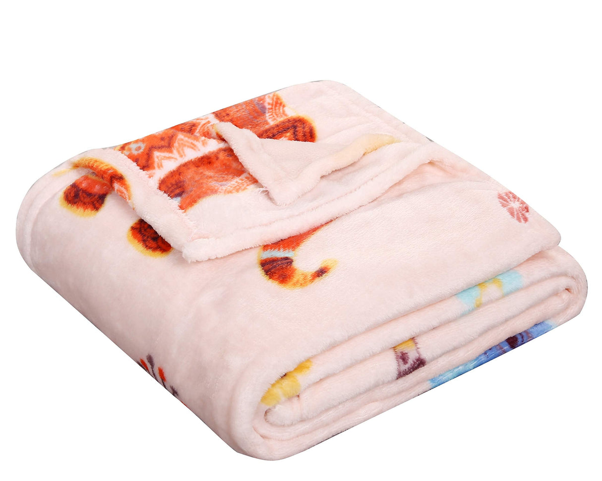 Decor&More Tropical Summer Novelty Velvet Fleece Throw Blanket (50" x 60")