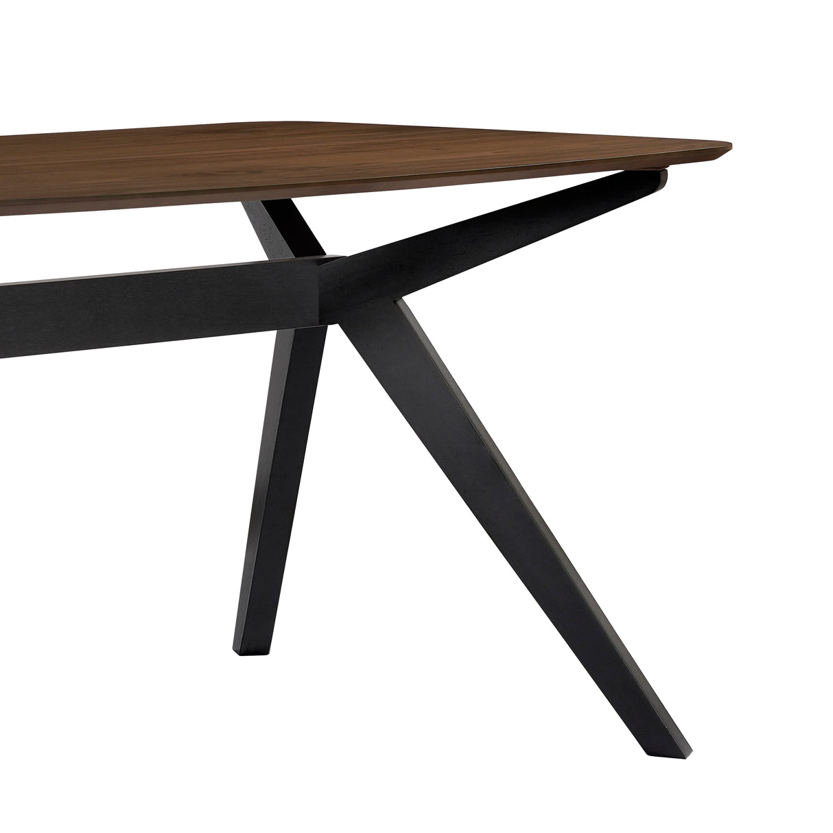 7-Pieces Upholstered Dining Set With Rubberwood Frame, Light Beige + Walnut + Black