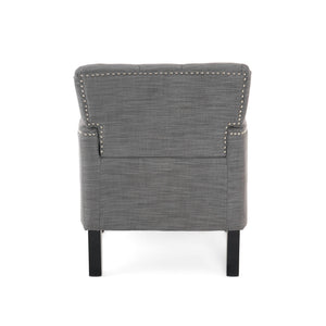 Harrison - Tufted Club Chair With Button Tufted Back And Birch Wood Legs