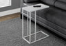 Accent Table, C-Shaped with Tempered Glass - Contemporary & Modern
