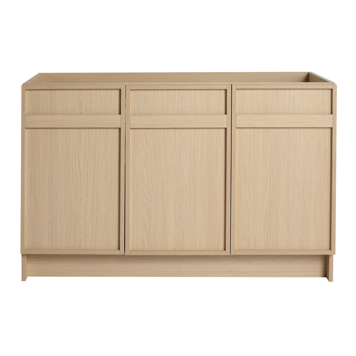 Modern Freestanding Bathroom Vanity with Soft Close Cabinet Doors - Light Brown
