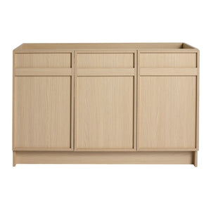 Modern Freestanding Bathroom Vanity with Soft Close Cabinet Doors - Light Brown