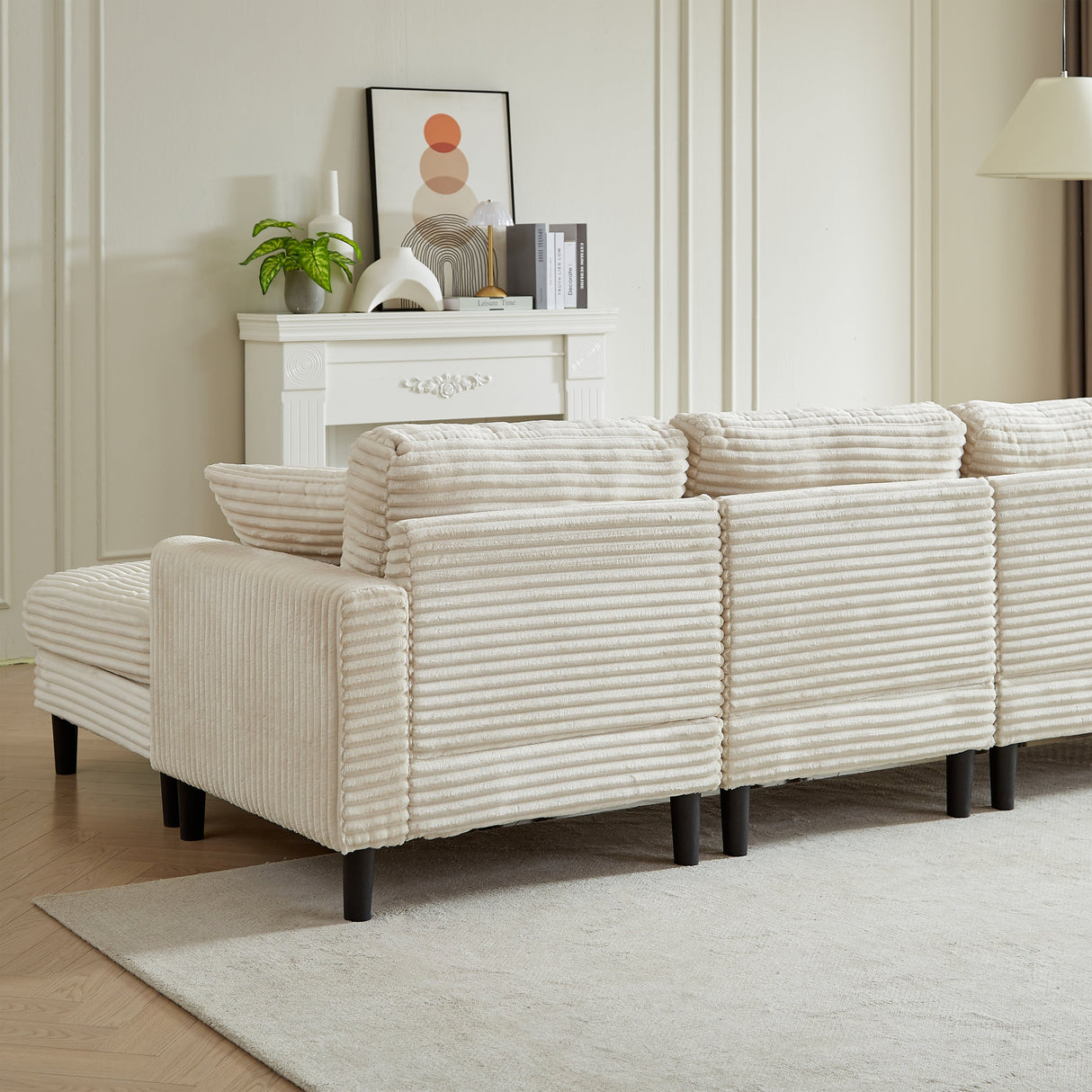 The Beverly Corduroy U-Shaped Sectional Sofa
