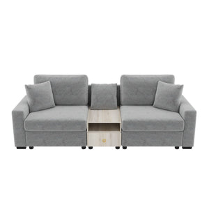 Modular Sofa Couch With Storage Armrest and Center Console