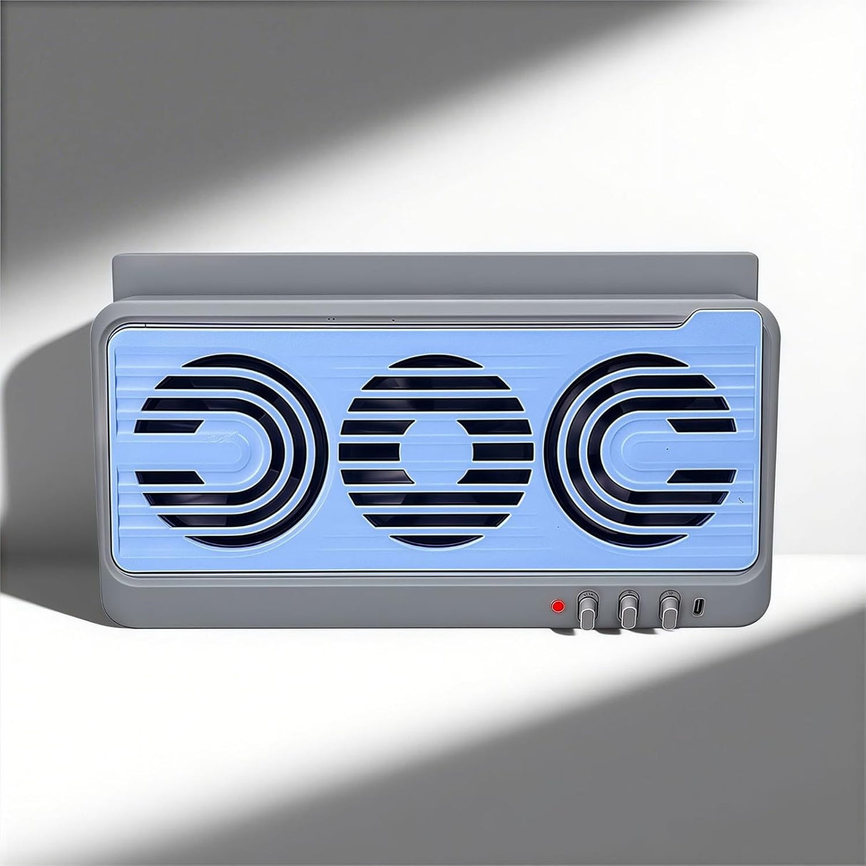 Solar Car Window Fan Dual Duct Air Vent 5W Panel