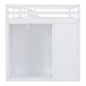 Loft Bed With Built In Wardrobes, Cabinets And Drawers