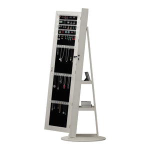 Swivel Jewelry Cabinet With Full Length Mirror