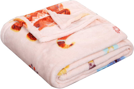 Faith, hope, love tropical summer novelty velvet fleece throw blanket (50" x 60") - neon elephant