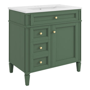 Bathroom Vanity With Top Sink, Storage Cabinet With 2 Drawers, Tip Out Drawer