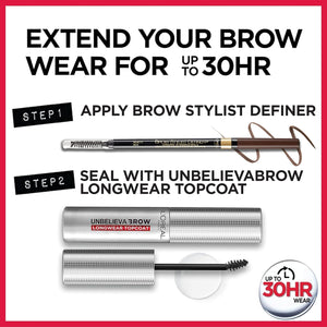 2-PACK L'Oreal Paris Makeup Brow Definer Waterproof Eyebrow Pencil, Ultra-Fine Mechanical Pencil, Draws Tiny Brow Hairs and Fills in Sparse Areas and Gaps, , 0.003 Ounce