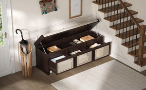 TREXM 48" Entryway Shoe Bench