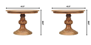 Solid Wood Round Turned Dining Table