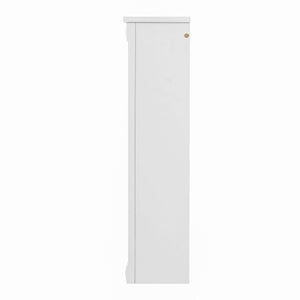 Wall Mounted Bathroom Storage Cabinet With Mirror, Medicine Cabinet With 6 Open Shelves And Adjustable Interior - White