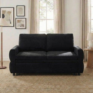 Convertible Sofa Bed Loveseat With Adjustable Backrest And USB Ports