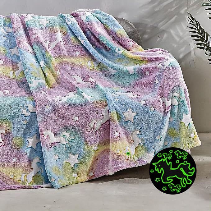 Faith, Hope, Love Home Décor Ultra Plush Cosmic Glow In The Dark Throw Blanket