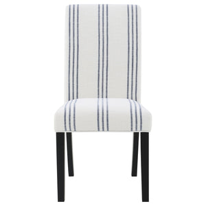 Draper - Upholstered Dining Chair (Set of 2) With Vertical Stripes - Beige