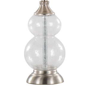 Belle Modern Seeded Glass Table Lamps – Set of 2