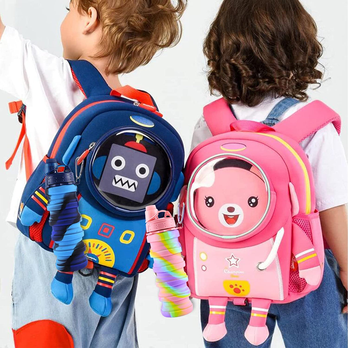 2-Pack Collapsible Hydration Water Bottles