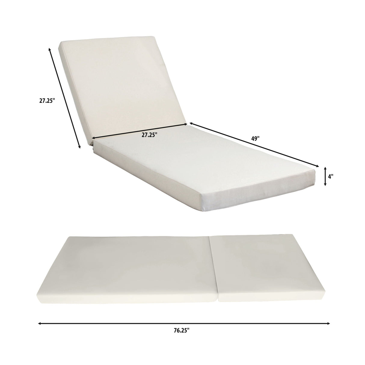 Premium Acacia Wood Lounge Chaise Set with Water Resistant Cushions
