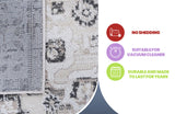 NAAR PAYAS Collection Medallion Non-Shedding  and Stain Resistant Area Rug
