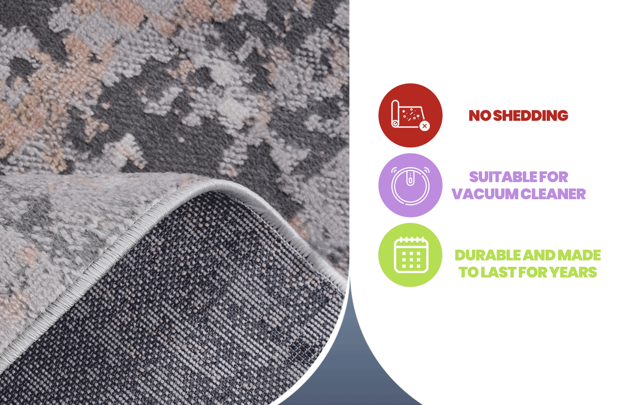 NAAR MARFI Collection Abstract Non-Shedding and Stain Resistant Area Rug