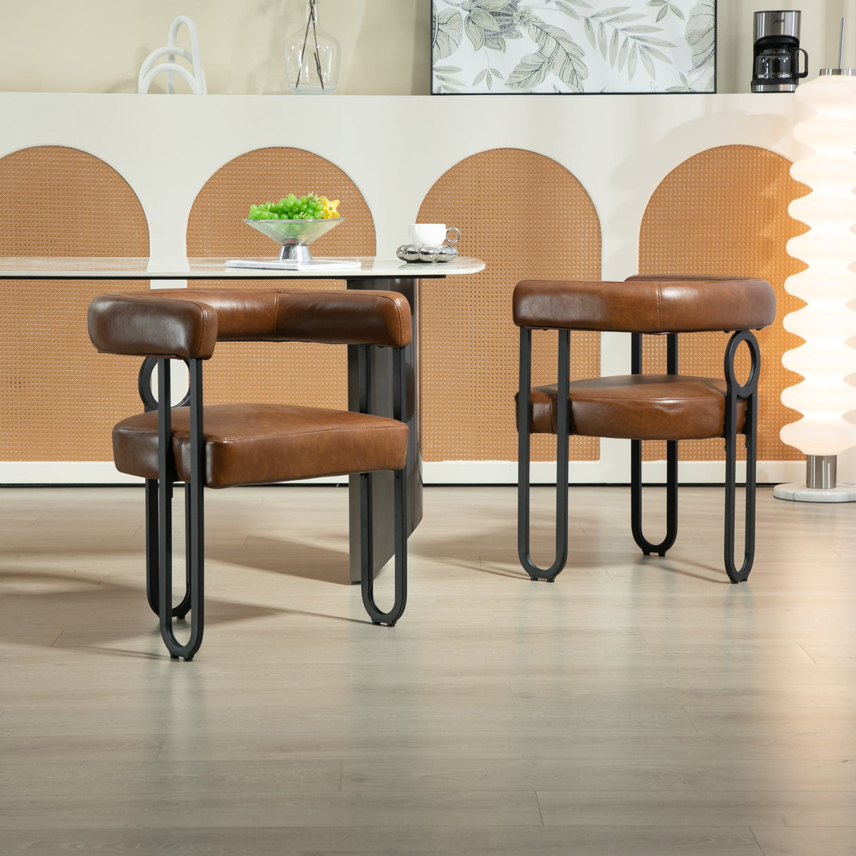 House hold contemporary designed upholstered accent/dining chair/barrel side chairs set of 2