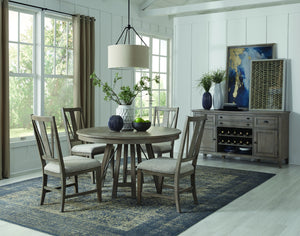 Paxton Place - Dining Side Chair With Upholstered Seat (Set of 2) - Dovetail Gray