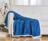Homeessentials ultra lush heavy sherpa throw blanket (50" x 60")