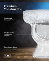 Margarita Freezer Glass Gift for Mom (12oz) ICE-Wall Insulated Frozen Cocktail Stemless Drinking Cup (Gift for Mothers Day, Christmas or Birthday)