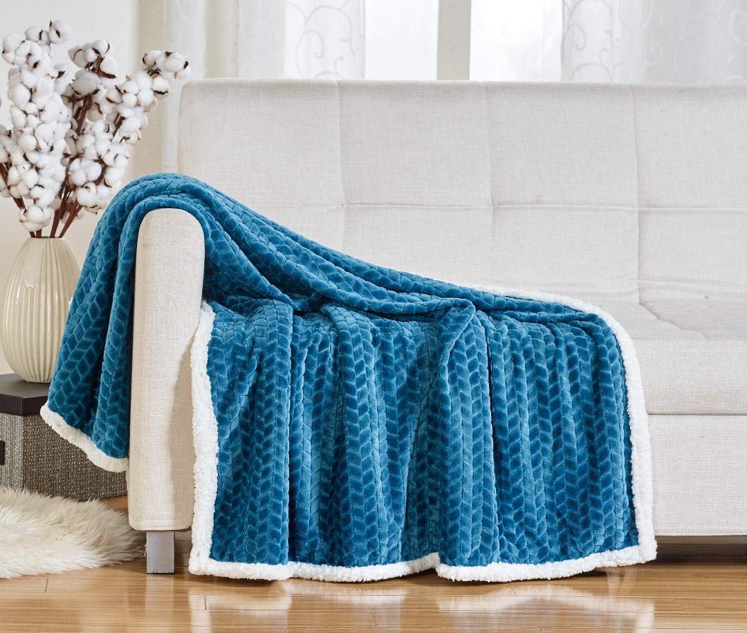 Decor&More Home Essentials Braided Sherpa Blanket