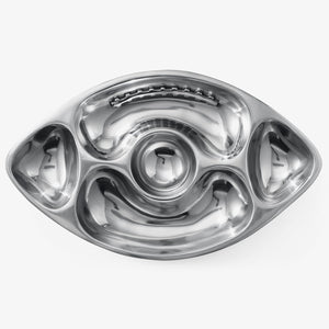Football Tailgate Superbowl Serving Bowl Silver Brass Snack
