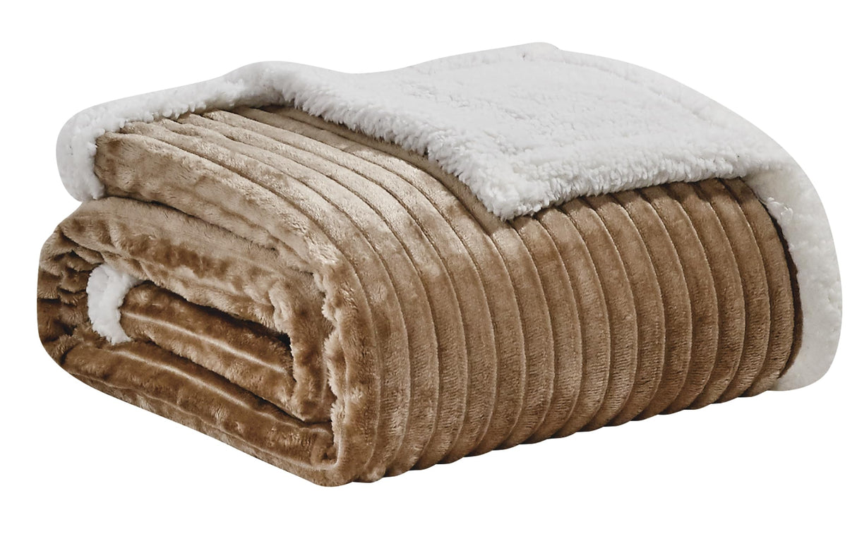 Decor&More Home Essentials Corduroy Sherpa Blanket (Multiple Size Options)