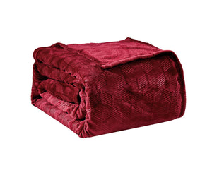 Ultra Plush by Decor&More Amrani Chevron Arrow Jacquard Microplush Blanket