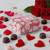 Decor&More Amor Eterno Be Mine Love Collection Valentine's Day Heart Ultra Plush Throw Blanket (50" x 60") -