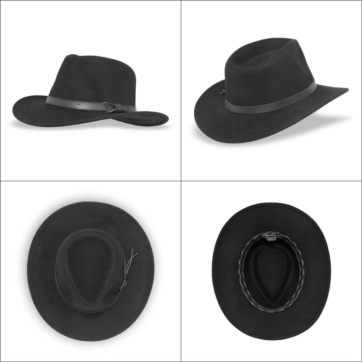 Men's Wool Felt Fedora Cowboy Hat - Walnut
