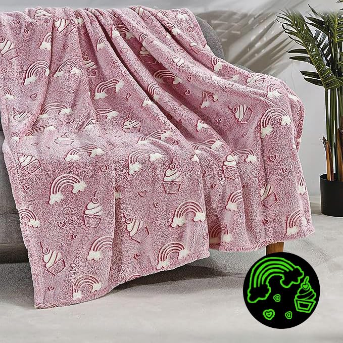 Faith, Hope, Love Home Décor Ultra Plush Cosmic Glow In The Dark Throw Blanket