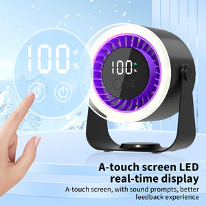 Quiet Desk Fan 10-Speed USB Rechargeable 3600mAh Portable