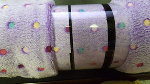 Faith, Hope, Love Home Decor Velvet Touch Rainbow Polka Dot Throw Fleece Blanket