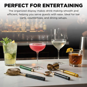 5-PC Gold Bartender Kit with Stand & Color Handles