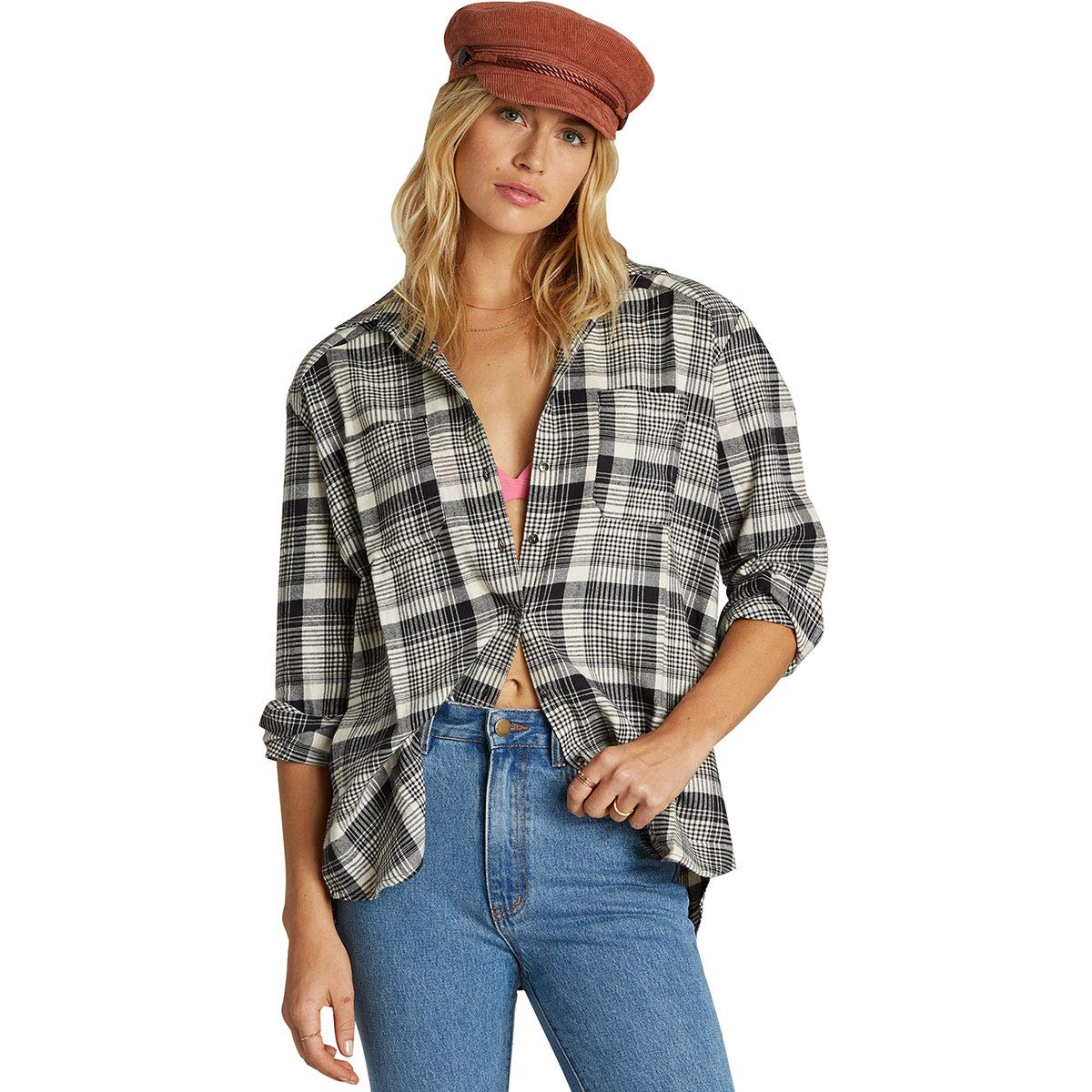 Billabong Womens Long Sleeve Woven Top