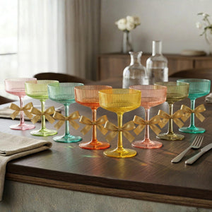 Madrid Acrylic Champagne Coupe Cocktail Glassware, Set of 8