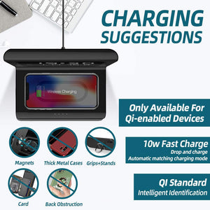 Alarm Clock with 10W Wireless Charging and LED Display