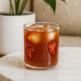 Khen Red Bowtie Tumbler Set Unique Lightweight Acrylic Clear Drinkware Vintage Aesthetic Barware Cup - Set of 2 Clear