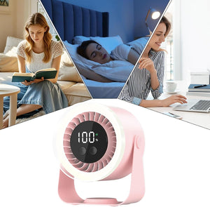 Quiet Desk Fan 10-Speed USB Rechargeable 3600mAh Portable