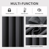 2 Pack - 55'' X 84'' Solid Thermal Blackout Panels (19 Colors)